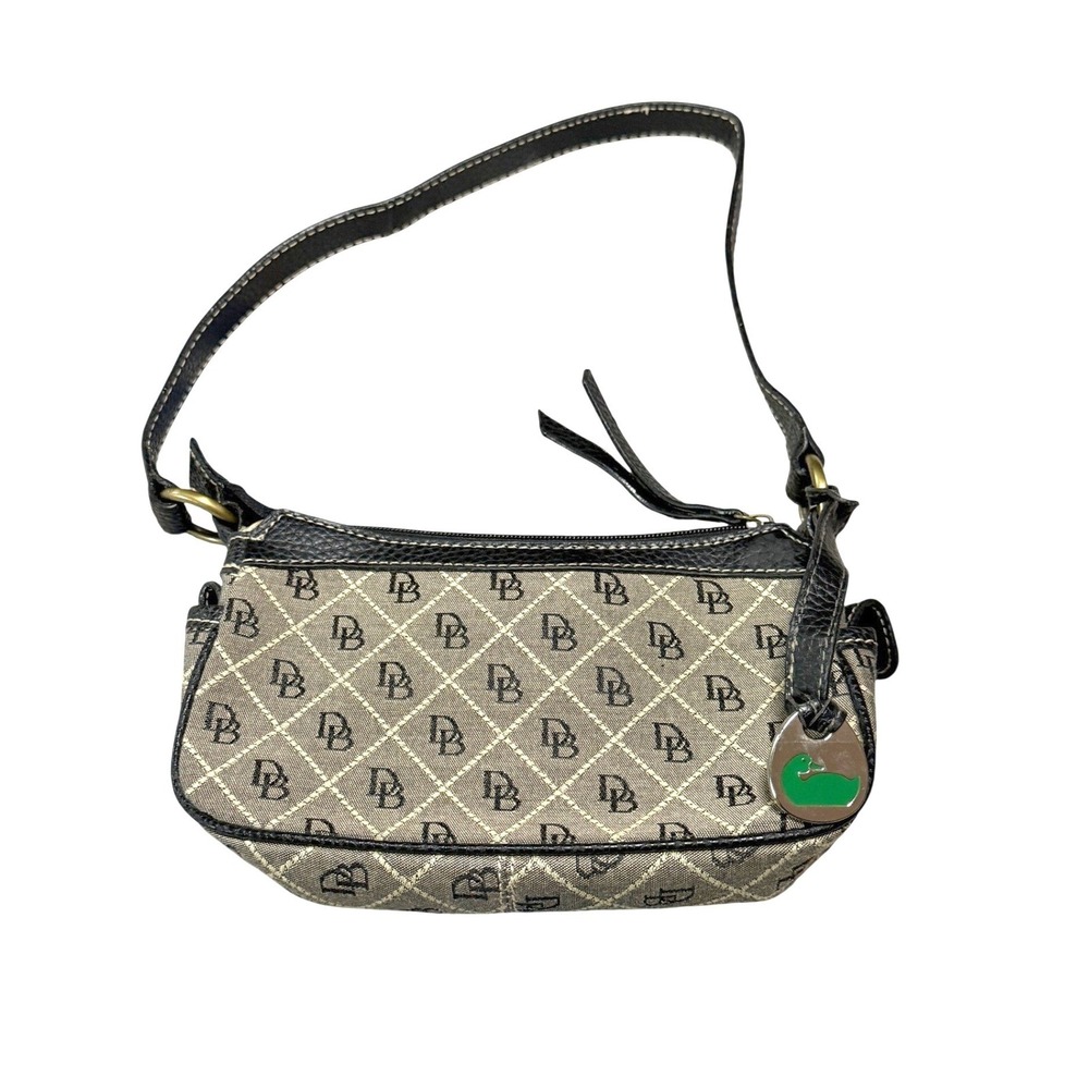Dooney & Bourke Vintage Y2K Monogram small baguette Bag w/‎ Dust Bag